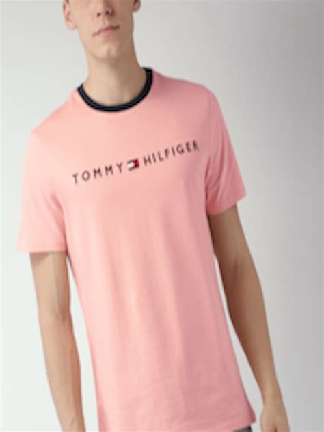 pink round neck tommy hilfiger shirt